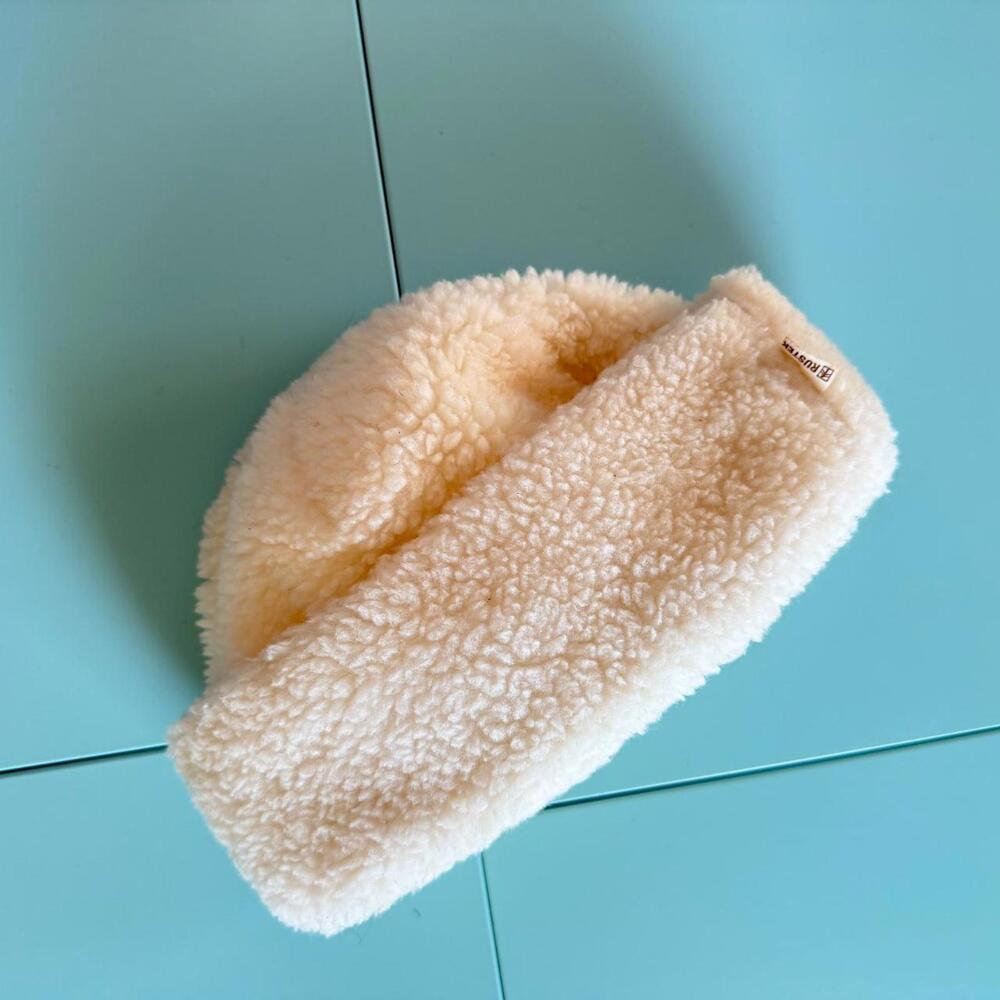 Rustek SherpTek V2 100% Merino Wool 'Sherpa' Beanie | Natural